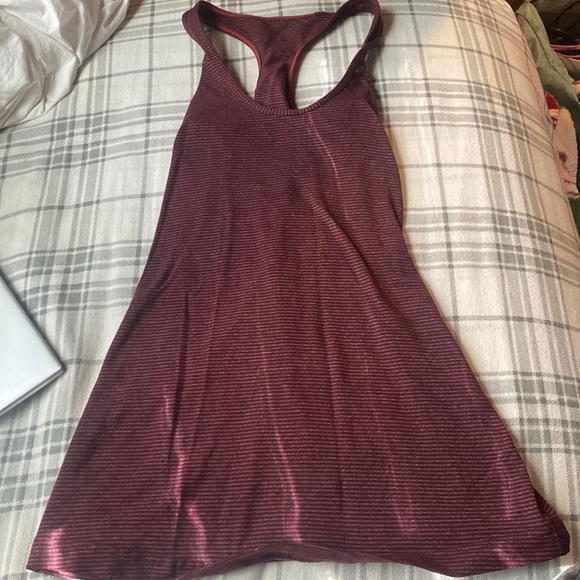 Striped purple lulu lemon shirt - Picture 1 of 3